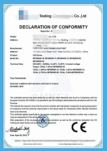 JZK ورودی: 220-240 ولت، خروجی: DC 12 ولت، 1.25 آمپر DC، 15 وات، درایور ترانسفورماتور لامپ LED، مبدل منبع تغذیه ولتاژ ثابت، 91×41×19 میلی متر