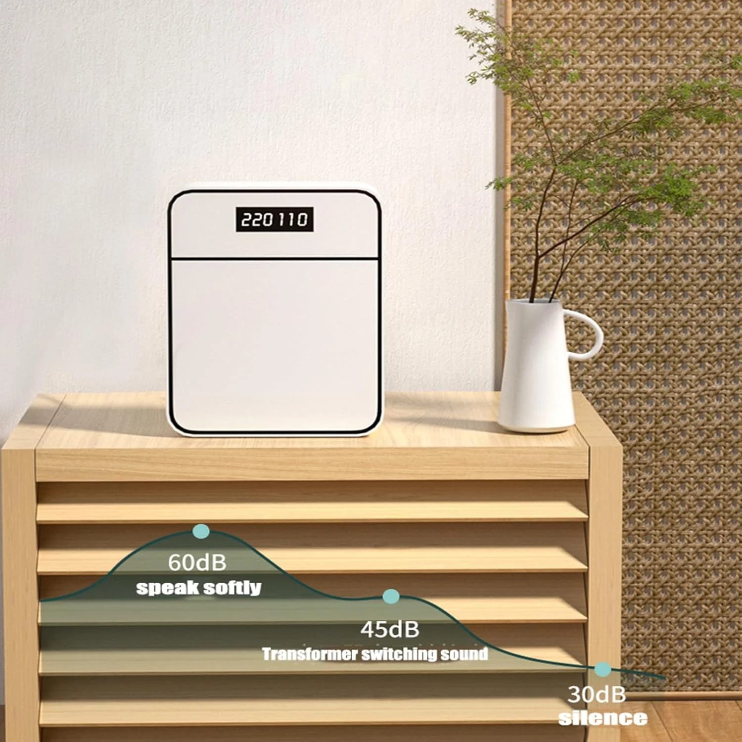 ترانسفورماتور Jootoo از 220 ولت به 110 ولت، آماده به کار، دارای مکانیزم های محافظت چندگانه، نویز کم 45 دسی بل، 3000 وات برای مصارف خانگی، 1500 وات