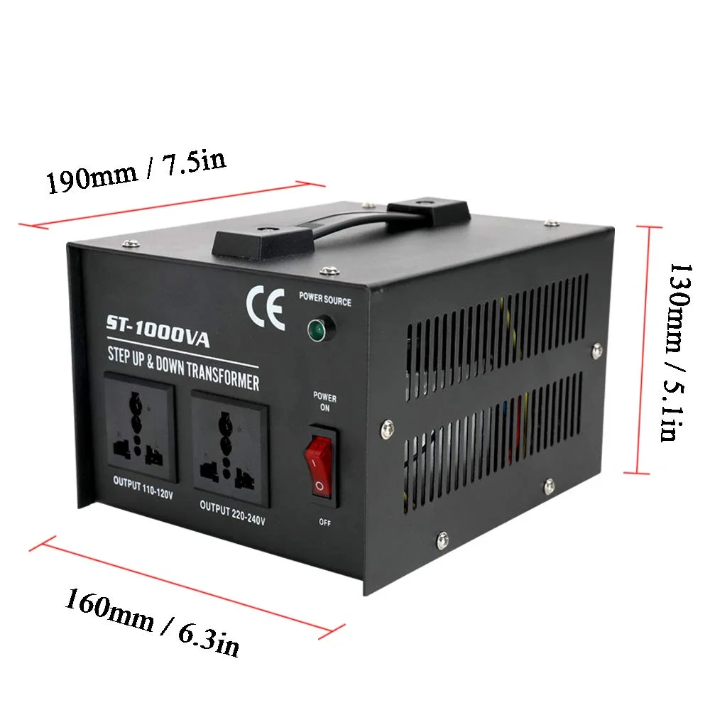 ترانسفورماتور افزاینده کاهنده هوشمند و کارآمد BAGGRA مدل ST 1000W مناسب برای مصارف خانگی، تبدیل ولتاژ 100 به 220 ولت برای لوازم برقی خانگی