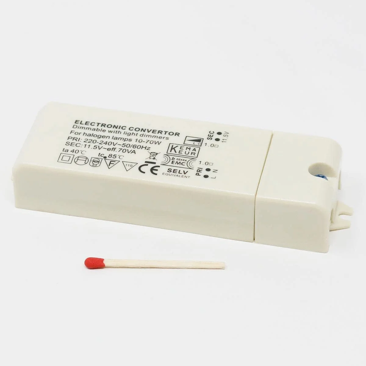ترانس هالوژن MAXTRACK Transmedia LT1L، 230/12 ولت، 20-60 وات، محافظت در برابر اضافه بار، محافظت در برابر دما، غیر دیمر، 115 x 43 x 28 میلی متر ترانس هالوژن MAXTRACK Transmedia LT1L، 230/12 ولت، 20-60 وات، محافظت در برابر اضافه بار، محافظت در برابر دما، غیر دیمر، 115 x 43 x 28 میلی متر