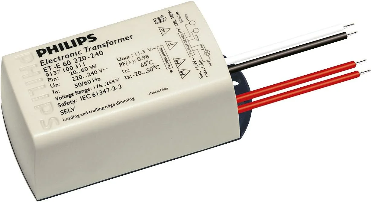 ترانس الکترونیکی فیلیپس مدل ET-E 60W 220-240V 50/60Hz - صرفه جویی 50 درصدی در اتلاف انرژی