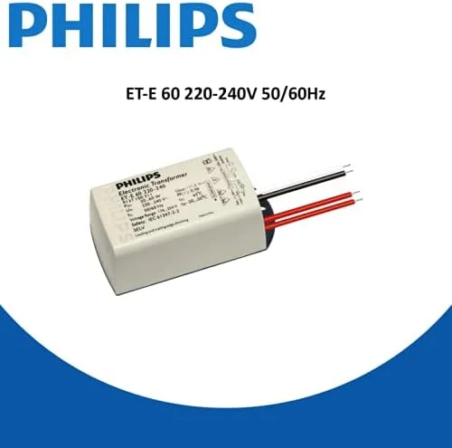 ترانس الکترونیکی فیلیپس مدل ET-E 60W 220-240V 50/60Hz - صرفه جویی 50 درصدی در اتلاف انرژی ترانس الکترونیکی فیلیپس مدل ET-E 60W 220-240V 50/60Hz - صرفه جویی 50 درصدی در اتلاف انرژی