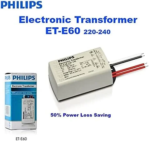 ترانس الکترونیکی فیلیپس مدل ET-E 60W 220-240V 50/60Hz - صرفه جویی 50 درصدی در اتلاف انرژی ترانس الکترونیکی فیلیپس مدل ET-E 60W 220-240V 50/60Hz - صرفه جویی 50 درصدی در اتلاف انرژی