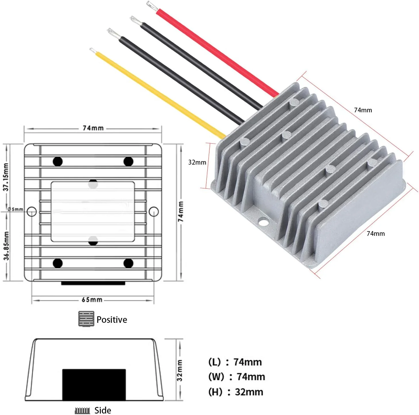 مبدل کاهنده ولتاژ 24 ولت DC به 12 ولت DC اوسل، ترانسفورماتور 20 آمپر 240 وات، تنظیم کننده کاهنده تغییر دهنده ولتاژ برای خودرو کامیون وسیله نقلیه قایق سیستم خورشیدی