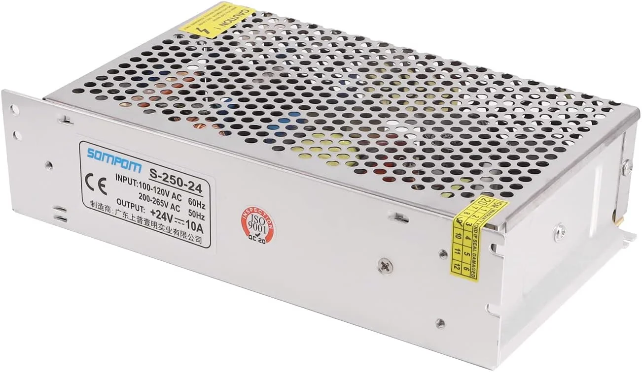 آداپتور درایور ترانسفورماتور sompom برای چراغ های LED، چراغ های خیابانی، چراغ های بیلبورد، مبدل AC/DC - 24 ولت، 10 آمپر، 240 وات