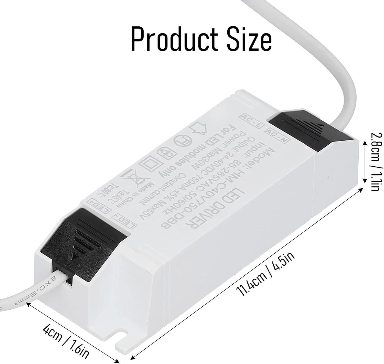 درایور ال ای دی دیمرپذیر 30 وات ViaGasaFamido، ورودی خروجی DC24-40V برای نوار نور ال ای دی، ریسه های نور داخلی و خارجی