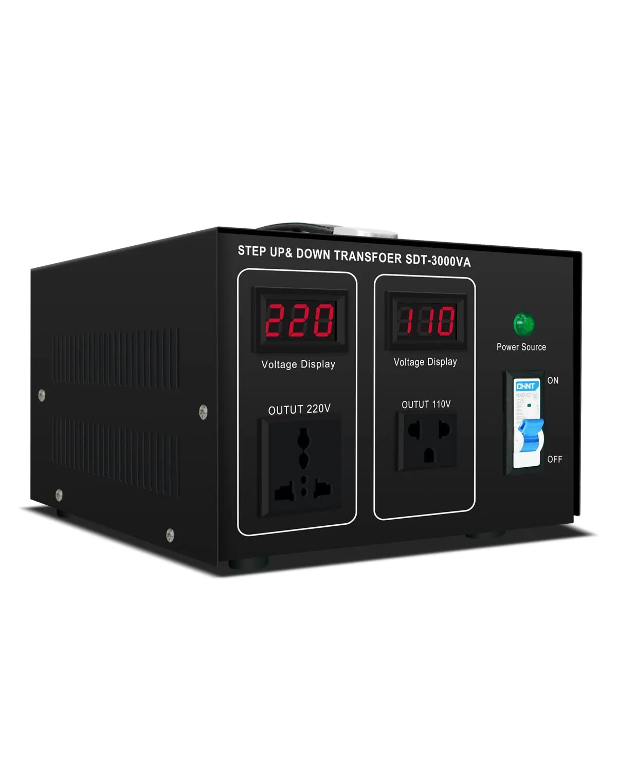 ترانسفورماتور افزاینده/کاهنده 3000 وات ZHENGXI ELECTRIC، تبدیل ولتاژ 110 ولت/220 ولت به 220 ولت/110 ولت، سنگین وزن