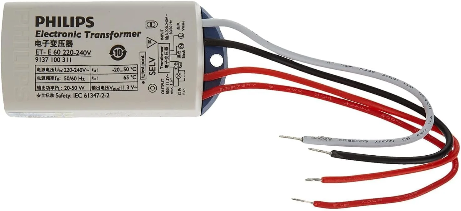 ترانس الکترونیکی PHILIPS ET-E 220-240V 50/60Hz برای چراغ های LED نقطه ای تا 60 وات