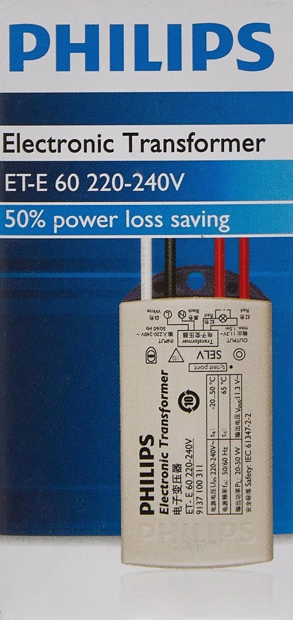 ترانس الکترونیکی PHILIPS ET-E 220-240V 50/60Hz برای چراغ های LED نقطه ای تا 60 وات ترانس الکترونیکی PHILIPS ET-E 220-240V 50/60Hz برای چراغ های LED نقطه ای تا 60 وات
