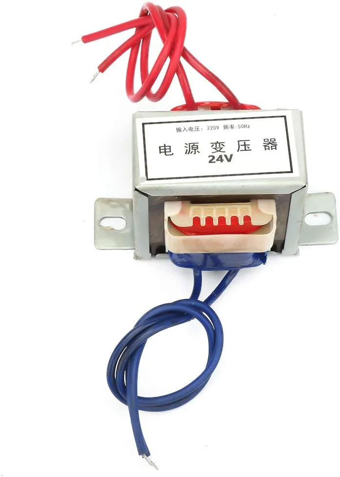 ترانسفورماتور قدرت Eujgoov AC 220V به AC 12V 24V 10W 50Hz تک EI مبدل های قدرت ترانسفورماتور (24 ولت)