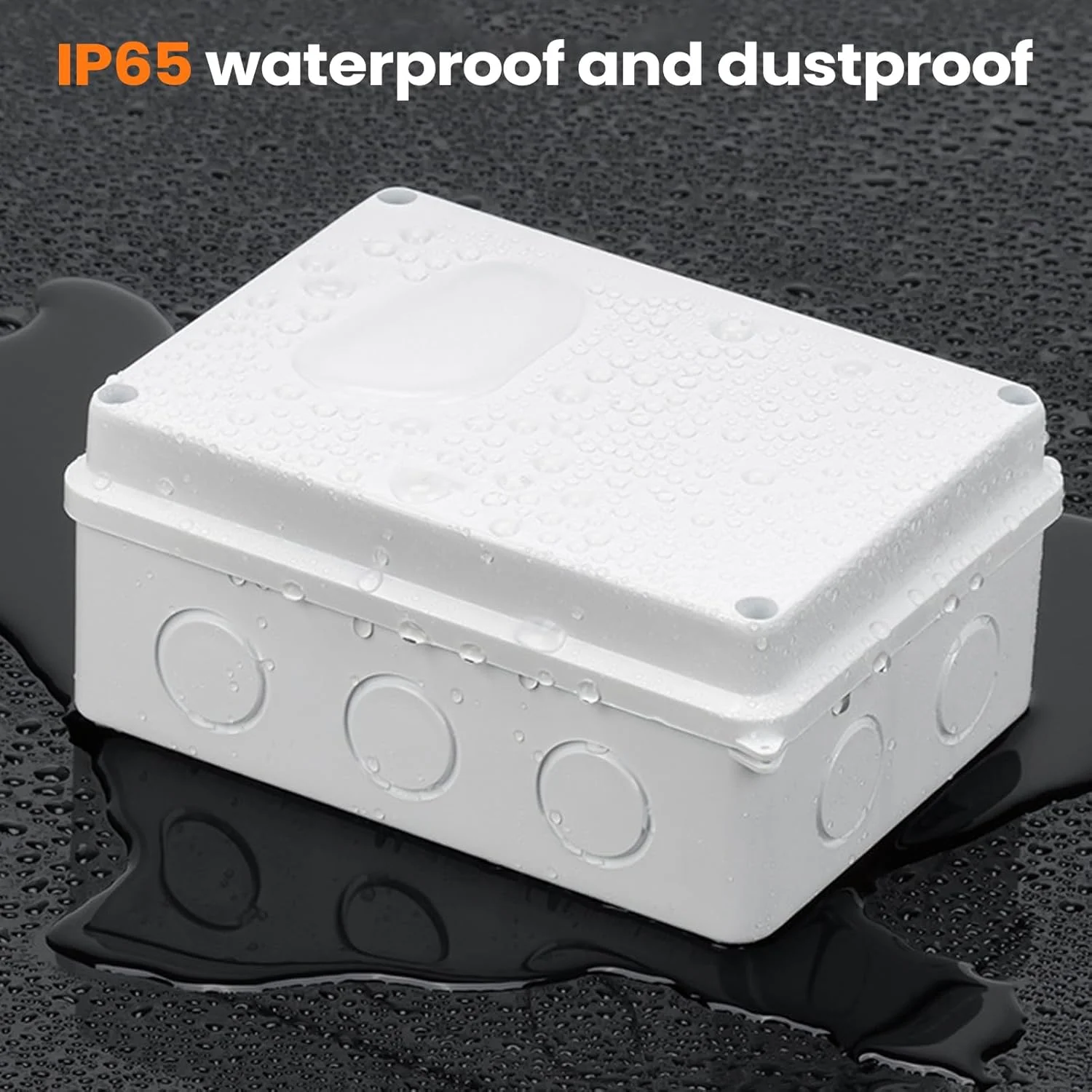 جعبه تقسیم بیرونی | محفظه ضد آب اتصالات کابل - پوشش لولایی مهر و موم شده برای برقکاران، روشنایی، دوربین های امنیتی، حیاط خلوت، دروازه، استخر، دیوار، فضای داخلی، عرشه، باغ