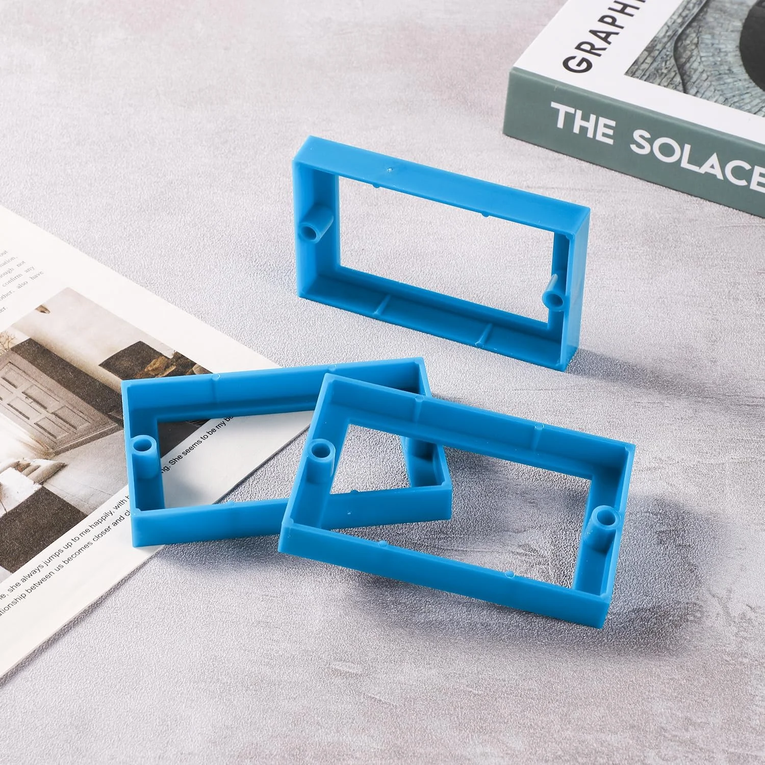 3 عدد افزونه پریز تک قلو، افزونه جعبه برق 1/2 اینچی، افزونه جعبه اتصال برای جعبه برق و سوئیچ پریز (آبی)