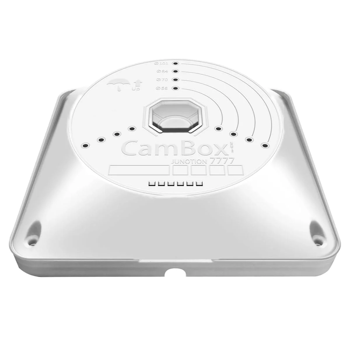 جعبه اتصال دوربین مداربسته یونیورسال RACO Giffex، براکت نصب دیواری سقفی، جعبه های پایه اتصال کابل مخفی، جعبه اتصال پلاستیکی مربعی مناسب برای استفاده در فضای باز/داخلی