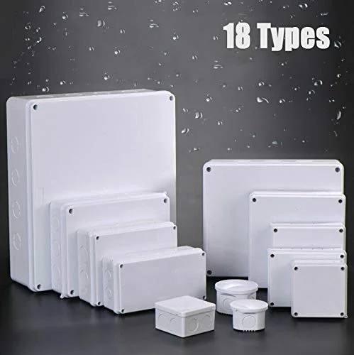 جعبه تقسیم ABS TOP-VIGOR برای پروژه های الکتریکی و DIY، ضد آب، ضد گرد و غبار، IP55 مناسب فضای باز (100x100x70 میلی متر)