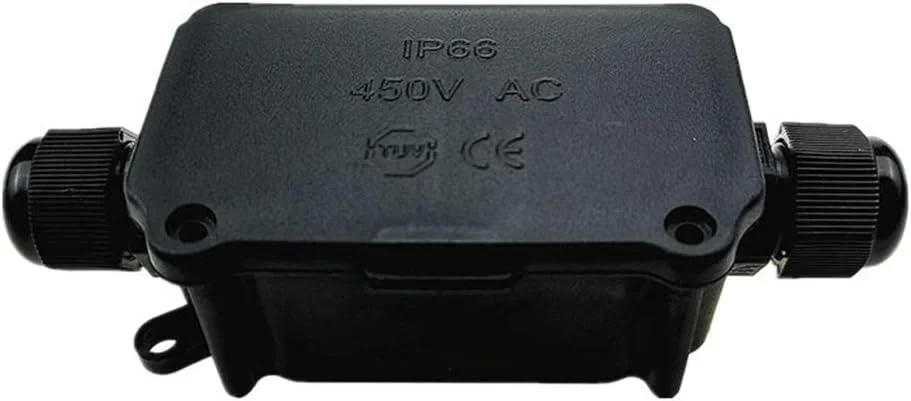 جعبه تقسیم با کیفیت عالی ABchat - جعبه اتصال الکتریکی مشکی رنگ 2 طرفه PG9 ضد آب IP65 مناسب فضای باز جعبه تقسیم با کیفیت عالی ABchat - جعبه اتصال الکتریکی مشکی رنگ 2 طرفه PG9 ضد آب IP65 مناسب فضای باز