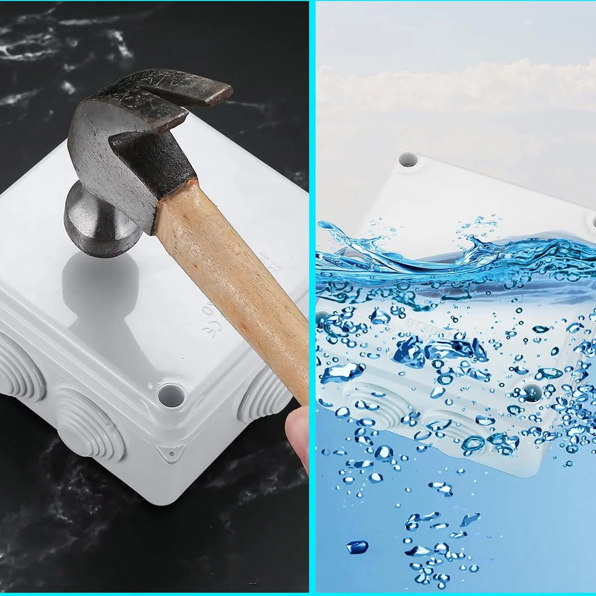 جعبه تقسیم ضد آب Enwye IP65، جعبه پروژه الکتریکی ضد گرد و غبار و مقاوم در برابر آب و هوا برای جعبه کابل های الکترونیکی داخلی و خارجی
