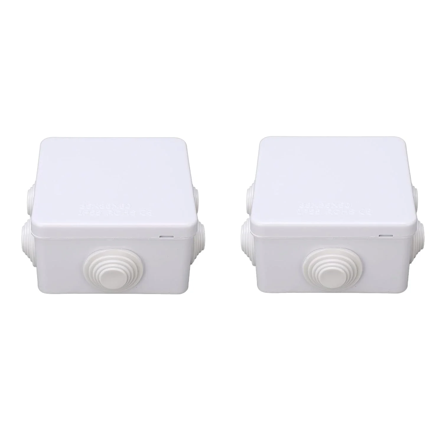 جعبه اتصال برق NDNCZDHC، 2 عددی، جعبه های برق پلاستیکی ABS با استاندارد IP55، محفظه پروژه با سوراخ رزرو شده، 85x85x50 میلی متر