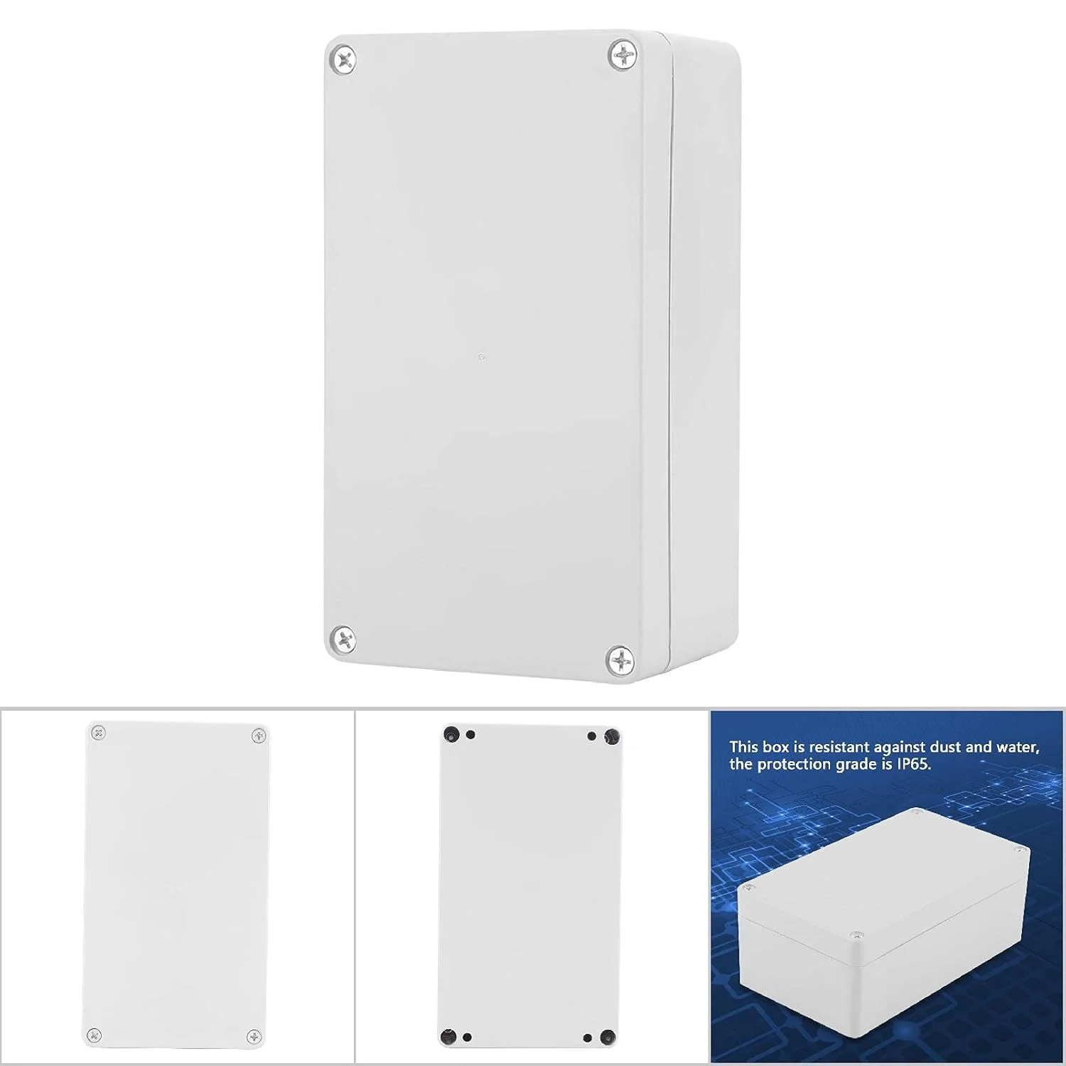 جعبه تقسیم ضد آب بیرونی IP65 ABS مقاوم در برابر شعله محفظه الکتریکی برای کاربردهای الکتریکی داخلی و خارجی (158 * 90 * 60 میلی متر)