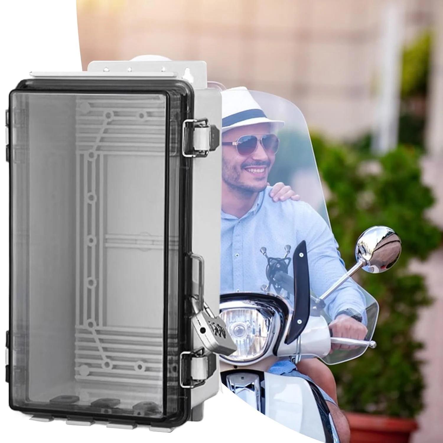 جعبه اتصال ضد آب - جعبه پریز برق با پوشش شفاف، جعبه ضد گرد و غبار با قفل برای پروژه های برق خانگی، امنیتی و الکترونیک در فضای باز