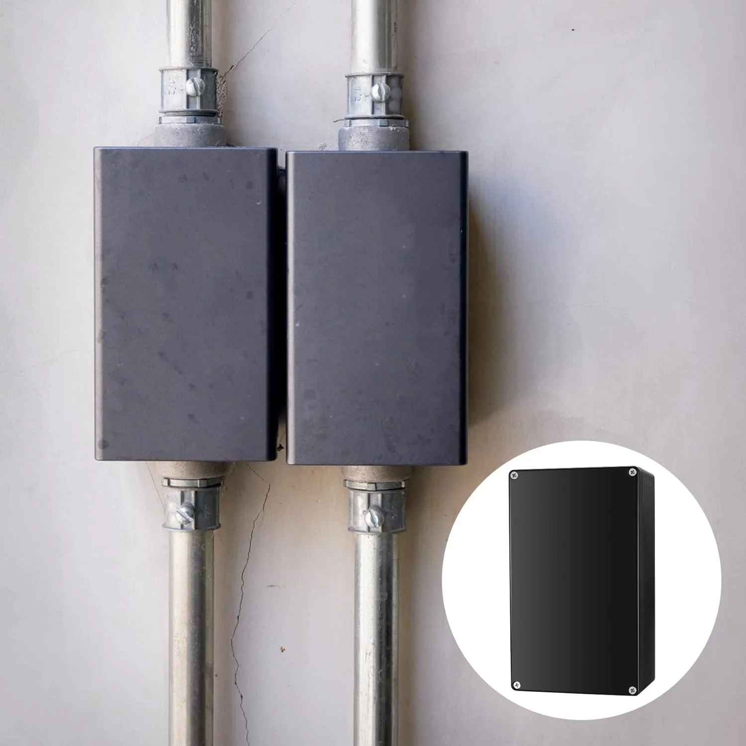 جعبه تقسیم ضد آب، جعبه پروژه الکتریکی IP65، جعبه توزیع، ضد گرد و غبار، ضد آب و هوا، جعبه توزیع محفظه کابل ABS برای کابل الکترونیکی داخلی و خارجی (مشکی 20 x 12 x 7.5 سانتی متر) جعبه تقسیم ضد آب، جعبه پروژه الکتریکی IP65، جعبه توزیع، ضد گرد و غبار، ضد آب و هوا، جعبه توزیع محفظه کابل ABS برای کابل الکترونیکی داخلی و خارجی (مشکی 20 x 12 x 7.5 سانتی متر)