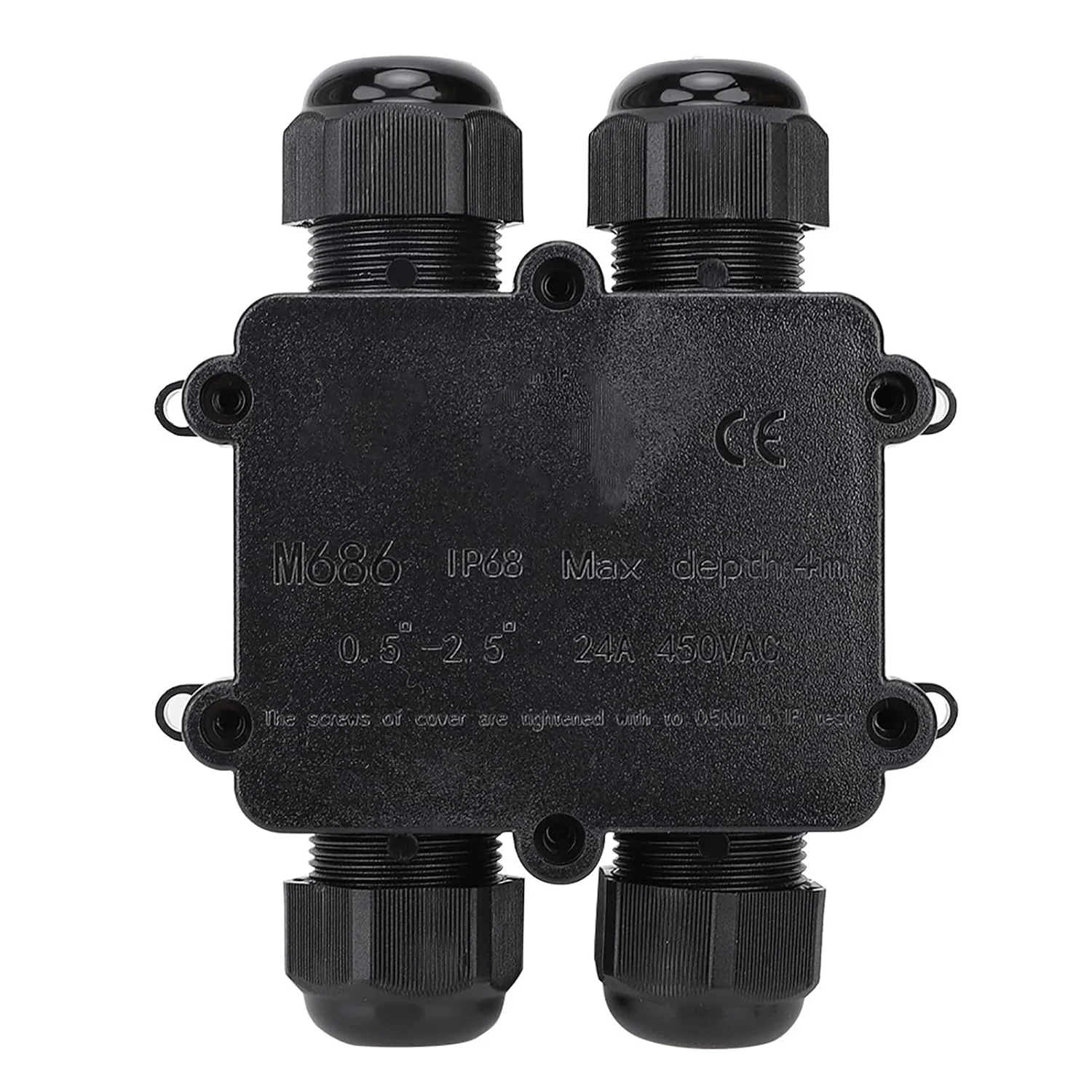 جعبه اتصال ضد آب، دارای استاندارد IP68 بالا، محافظت در برابر اشعه ماوراء بنفش، مقاوم در برابر آتش، برای چراغ های فضای باز