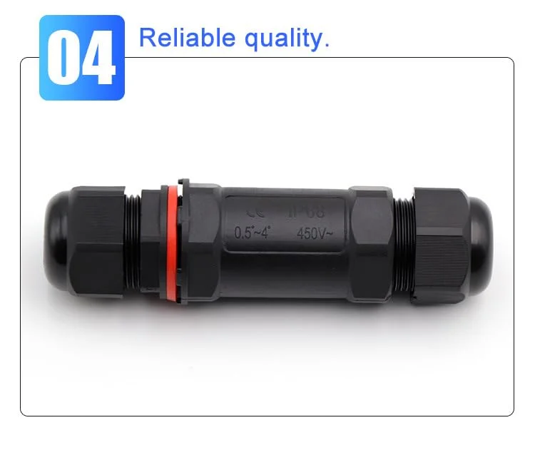 اتصالات سیم ضد آب MTUERANC IP68، ترمینال 5 پین برای سیم های الکتریکی با محدوده 1.0-6.0mm2 (17-10AWG) مناسب فضای باز اتصالات سیم ضد آب MTUERANC IP68، ترمینال 5 پین برای سیم های الکتریکی با محدوده 1.0-6.0mm2 (17-10AWG) مناسب فضای باز