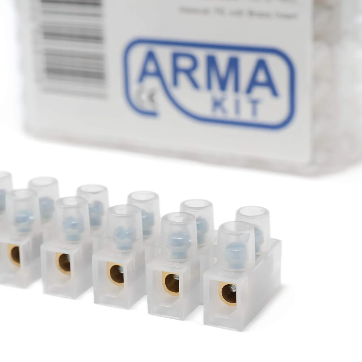 نوار ترمینال شکلاتی 12 راهه ArmaKit، بلوک ترمینال - بسته 10 عددی (15 آمپر)