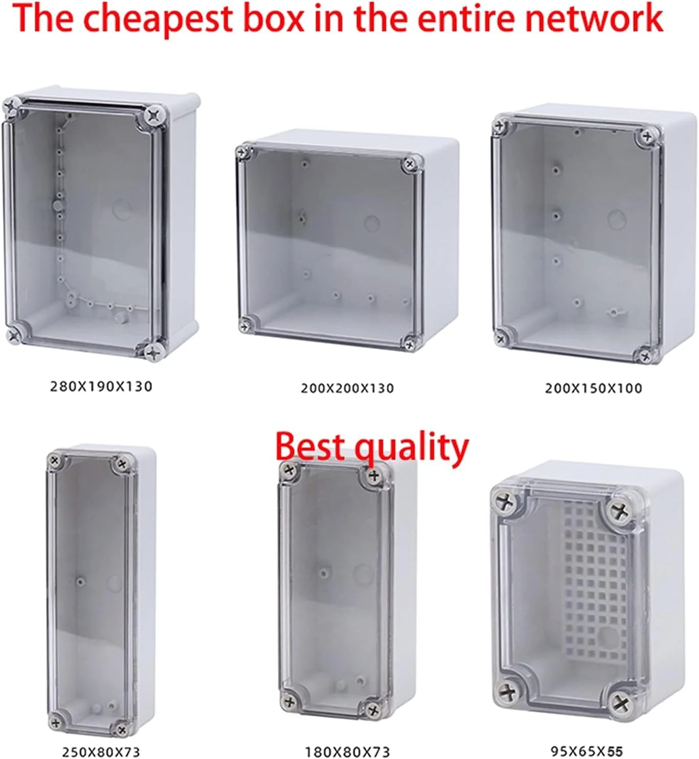 جعبه تقسیم بیرونی، 1 عدد سری AG با پوشش شفاف IP67، جعبه تقسیم برقی ضد آب DIY بیرونی محفظه پلاستیکی ABS جعبه توزیع (رنگ: 110x80x50mm) جعبه تقسیم بیرونی، 1 عدد سری AG با پوشش شفاف IP67، جعبه تقسیم برقی ضد آب DIY بیرونی محفظه پلاستیکی ABS جعبه توزیع (رنگ: 110x80x50mm)