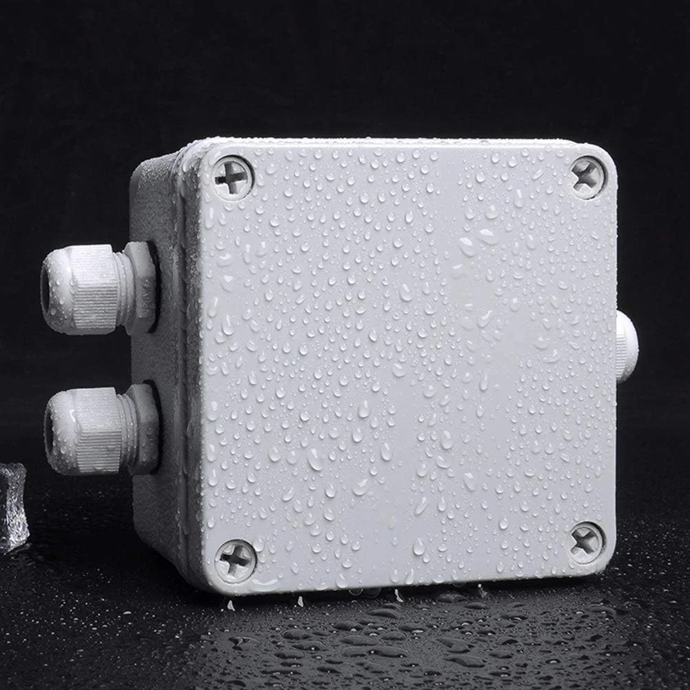 جعبه اتصال بیرونی DLRSET، 1 ورودی 2 خروجی IP66 ABS ضد آب، جعبه تقسیم برقی DIY اتصال سیم با UK2.5B