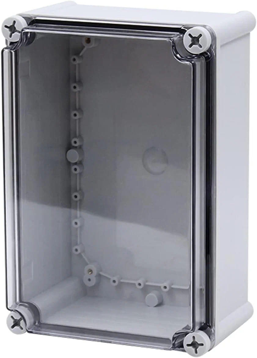 جعبه اتصال بیرونی DLRSET، 1 عدد IP67 سری AG با پوشش شفاف، جعبه اتصال الکتریکی ضد آب DIY بیرونی محفظه پلاستیکی ABS جعبه توزیع (رنگ: 130x80x85mm)