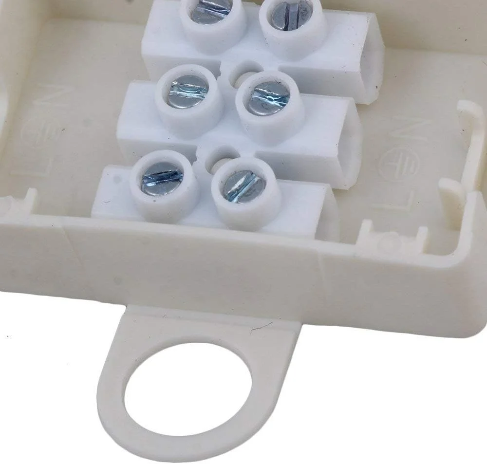 جعبه اتصال کابل پلاستیکی کوچک SGerste مدل Beige T06-MM3S به همراه روکش سیم مشکی - بسته 4 عددی