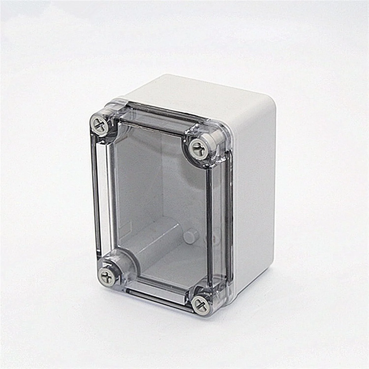 جعبه اتصال بیرونی DLRSET، 1 عدد جعبه اتصال ضد آب ABS IP68 برای محفظه های پلاستیکی الکتریکی بیرونی PCB شفاف 110x80x40mm / 110x80x70mm (رنگ: شفاف، اندازه: 110x80x85mm)