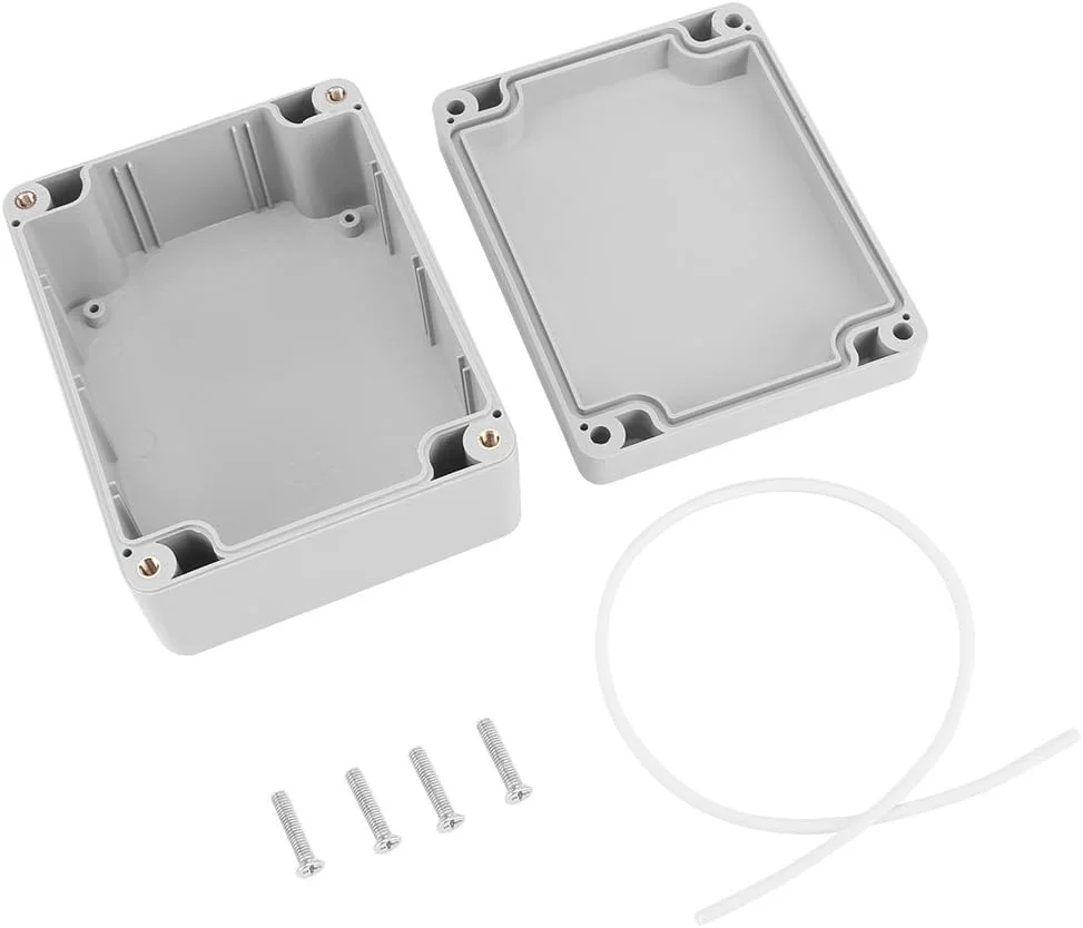 جعبه تقسیم برق ضد آب Hlyjoon IP65 ABS، جعبه ابزار الکتریکی با درب لولایی، محفظه پلاستیکی PVC قابل انطباق برای فضای باز (115 * 90 * 55 میلی متر / 4.52 * 3.54 * 2.16 اینچ)
