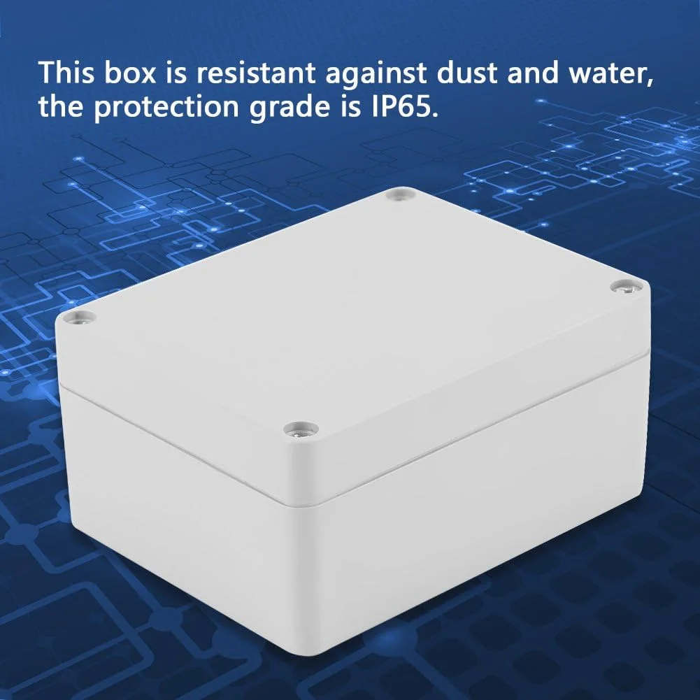 جعبه تقسیم برق ضد آب Hlyjoon IP65 ABS، جعبه ابزار الکتریکی با درب لولایی، محفظه پلاستیکی PVC قابل انطباق برای فضای باز (115 * 90 * 55 میلی متر / 4.52 * 3.54 * 2.16 اینچ)