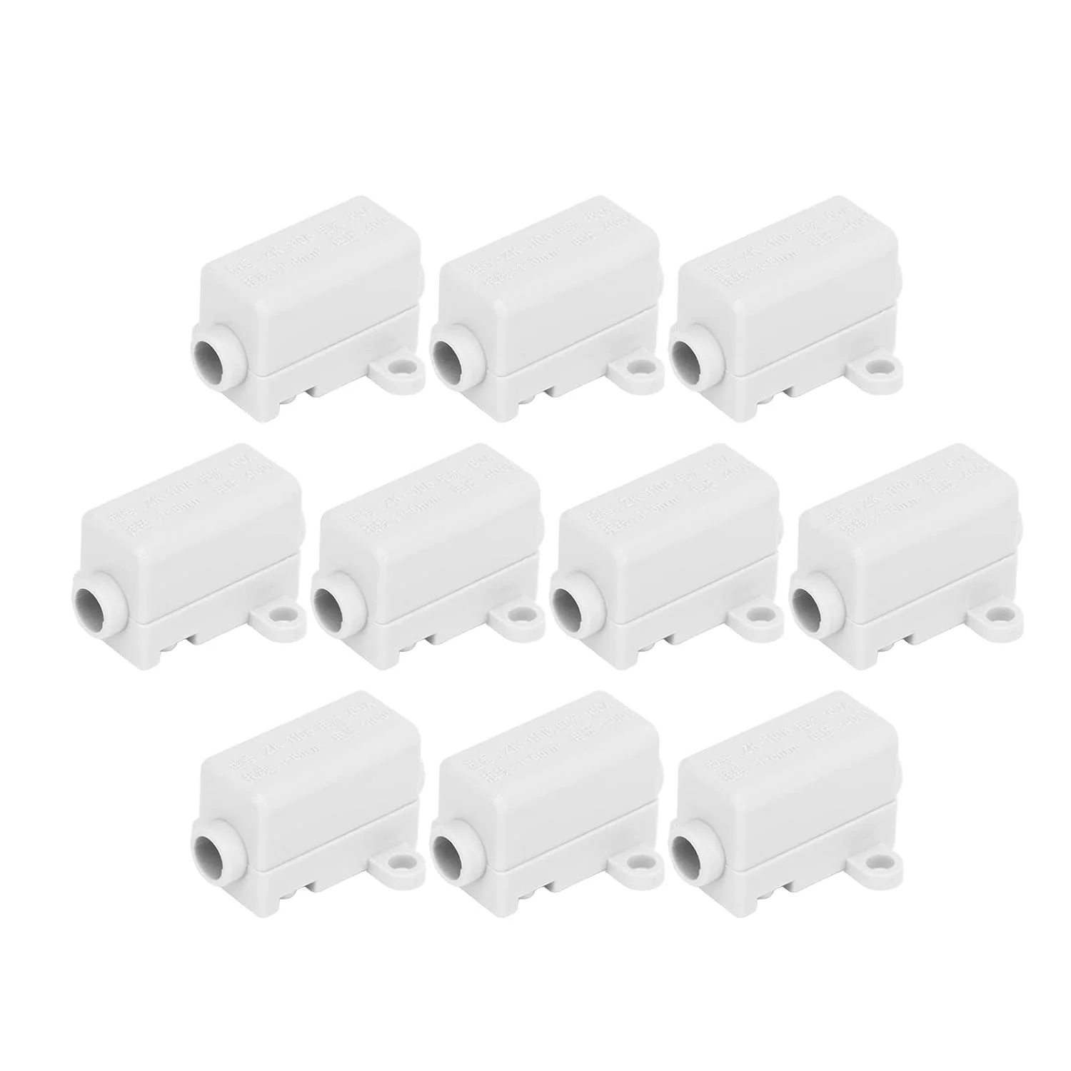 اتصال دهنده سیم ZK 1106، 60 آمپر 400 ولت ABS برنجی جعبه اتصال خطی برای سیم کشی لامپ سقفی اتصال دهنده الکتریکی 10 عددی