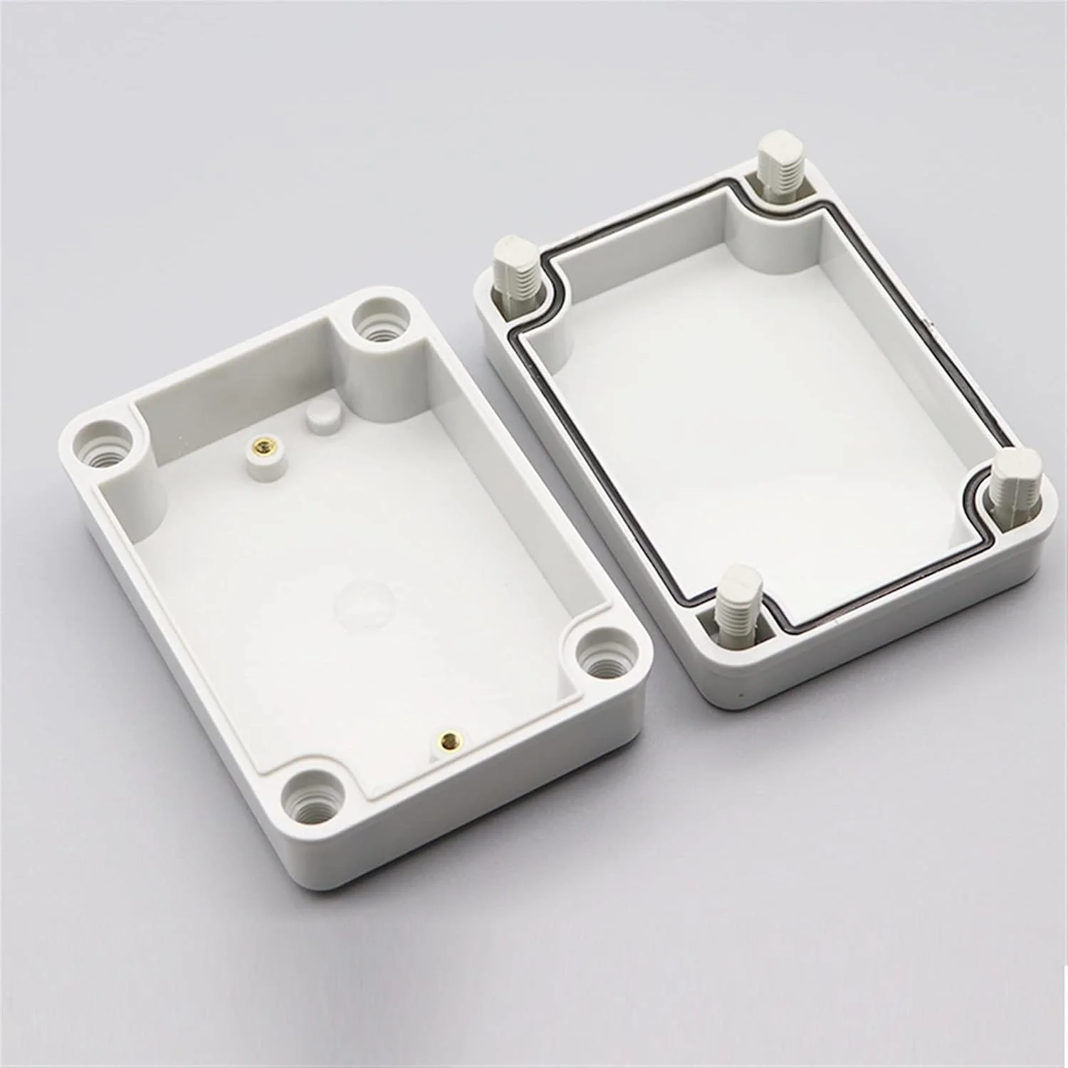 جعبه اتصال بیرونی DLRSET، 1 عدد جعبه اتصال ضد آب ABS IP68 برای محفظه های پلاستیکی الکتریکی بیرونی PCB شفاف 110x80x40mm / 110x80x70mm (رنگ: خاکستری، اندازه: 110x80x85mm)