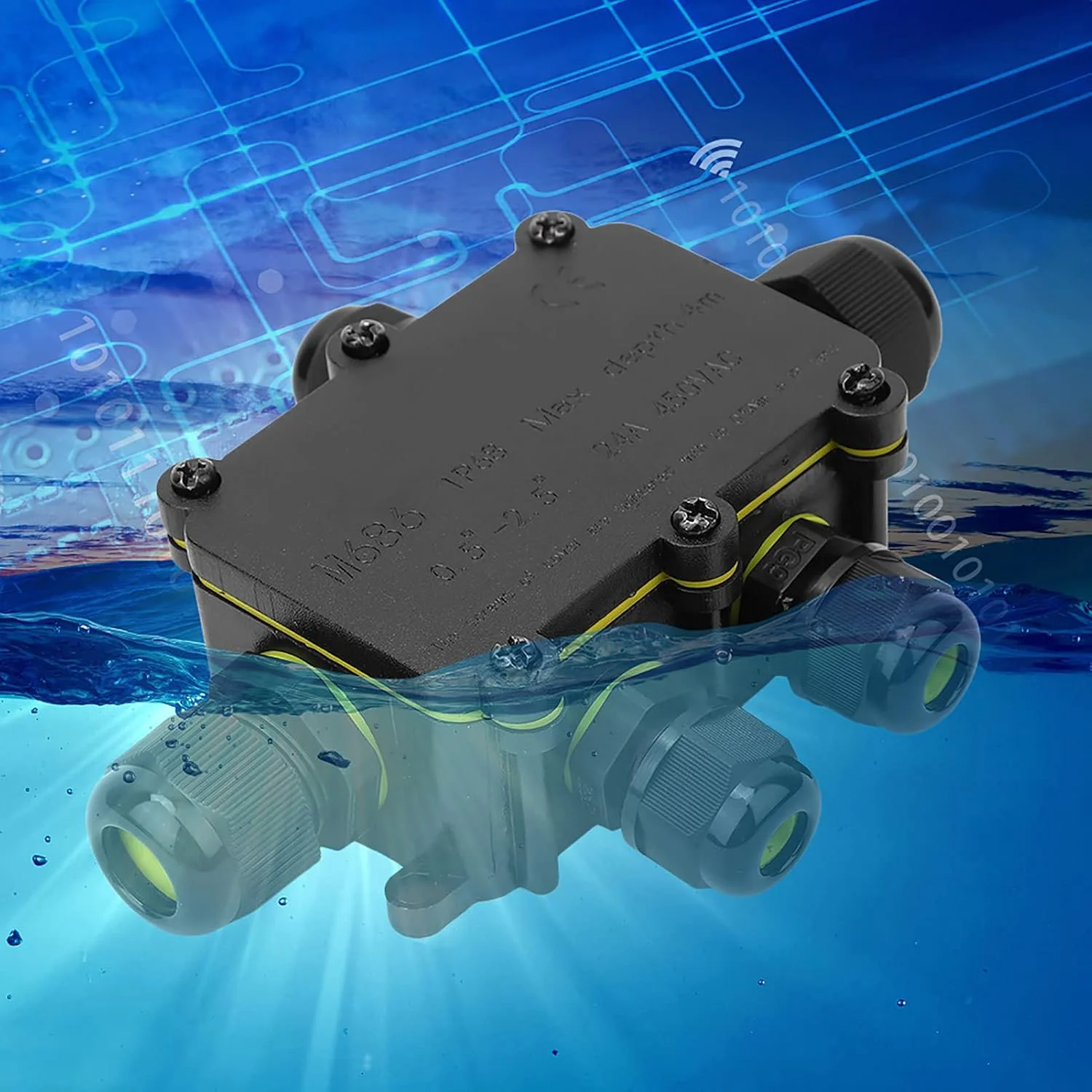 جعبه اتصال ضد آب Eujgoov IP68، جعبه اتصال الکتریکی زیر آب، محفظه پلاستیکی با 450VAC 24A T100 برای کارخانه ساختمانی باغ خانگی (پنج راهی) جعبه اتصال ضد آب Eujgoov IP68، جعبه اتصال الکتریکی زیر آب، محفظه پلاستیکی با 450VAC 24A T100 برای کارخانه ساختمانی باغ خانگی (پنج راهی)
