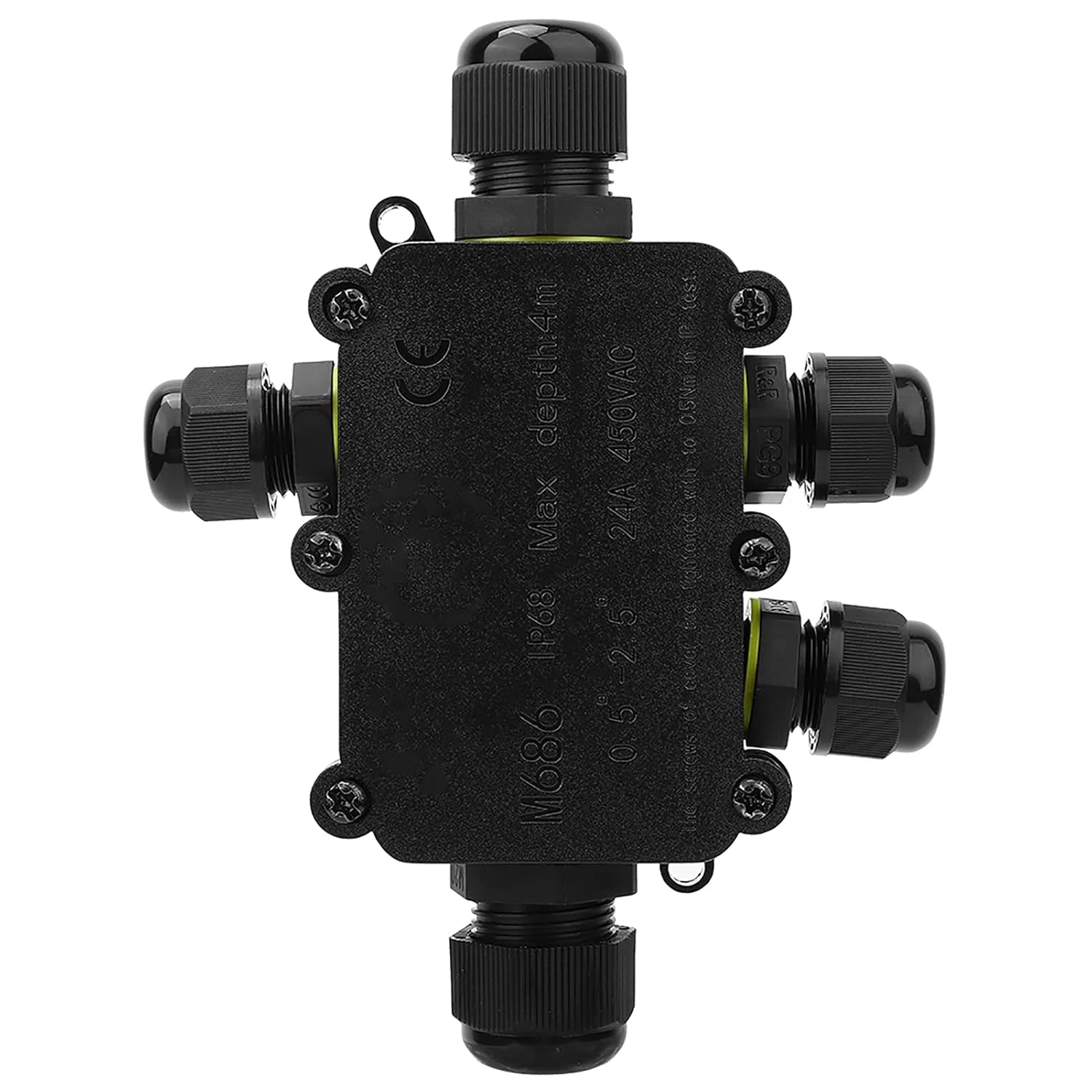 جعبه اتصال ضد آب Eujgoov IP68، جعبه اتصال الکتریکی زیر آب، محفظه پلاستیکی با 450VAC 24A T100 برای کارخانه ساختمانی باغ خانگی (پنج راهی) جعبه اتصال ضد آب Eujgoov IP68، جعبه اتصال الکتریکی زیر آب، محفظه پلاستیکی با 450VAC 24A T100 برای کارخانه ساختمانی باغ خانگی (پنج راهی)