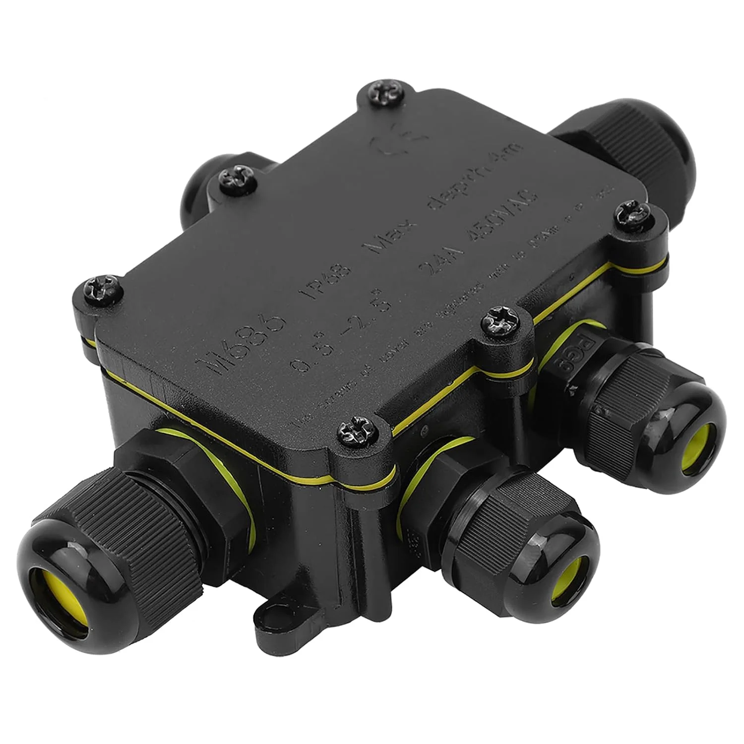 جعبه اتصال ضد آب Eujgoov IP68، جعبه اتصال الکتریکی زیر آب، محفظه پلاستیکی با 450VAC 24A T100 برای کارخانه ساختمانی باغ خانگی (پنج راهی) جعبه اتصال ضد آب Eujgoov IP68، جعبه اتصال الکتریکی زیر آب، محفظه پلاستیکی با 450VAC 24A T100 برای کارخانه ساختمانی باغ خانگی (پنج راهی)