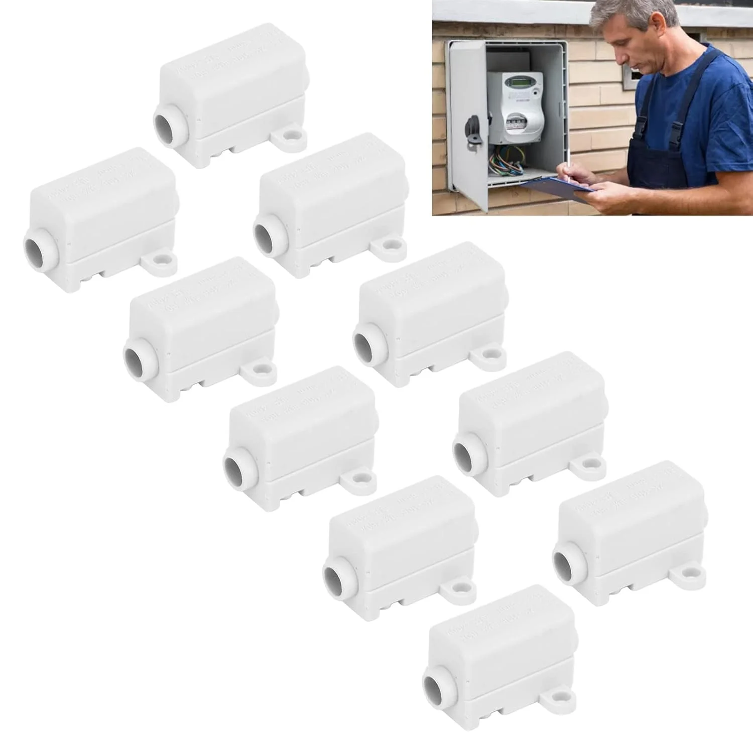 اتصال دهنده سیم ZK 1106، 60 آمپر 400 ولت ABS برنجی جعبه اتصال خطی برای سیم کشی لامپ سقفی اتصال دهنده الکتریکی 10 عددی اتصال دهنده سیم ZK 1106، 60 آمپر 400 ولت ABS برنجی جعبه اتصال خطی برای سیم کشی لامپ سقفی اتصال دهنده الکتریکی 10 عددی