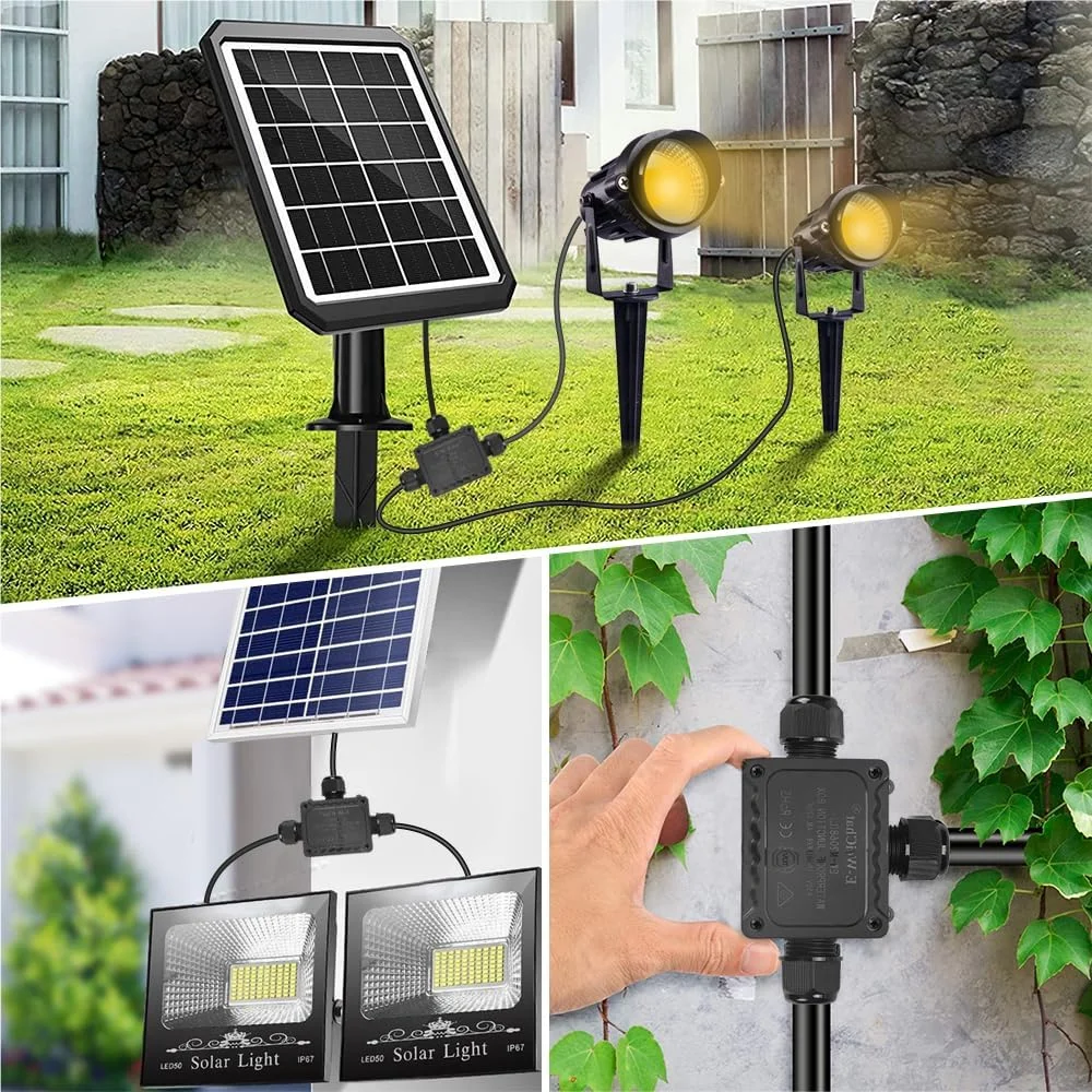 جعبه اتصال ضد آب NALACAL بسته 2 عددی - جعبه برق بیرونی، 3 طرفه IP68 مشکی، کانکتور کواکسیال M25 برای کابل Ø0.2-0.55 اینچ دارای گواهینامه UL جعبه اتصال ضد آب NALACAL بسته 2 عددی - جعبه برق بیرونی، 3 طرفه IP68 مشکی، کانکتور کواکسیال M25 برای کابل Ø0.2-0.55 اینچ دارای گواهینامه UL