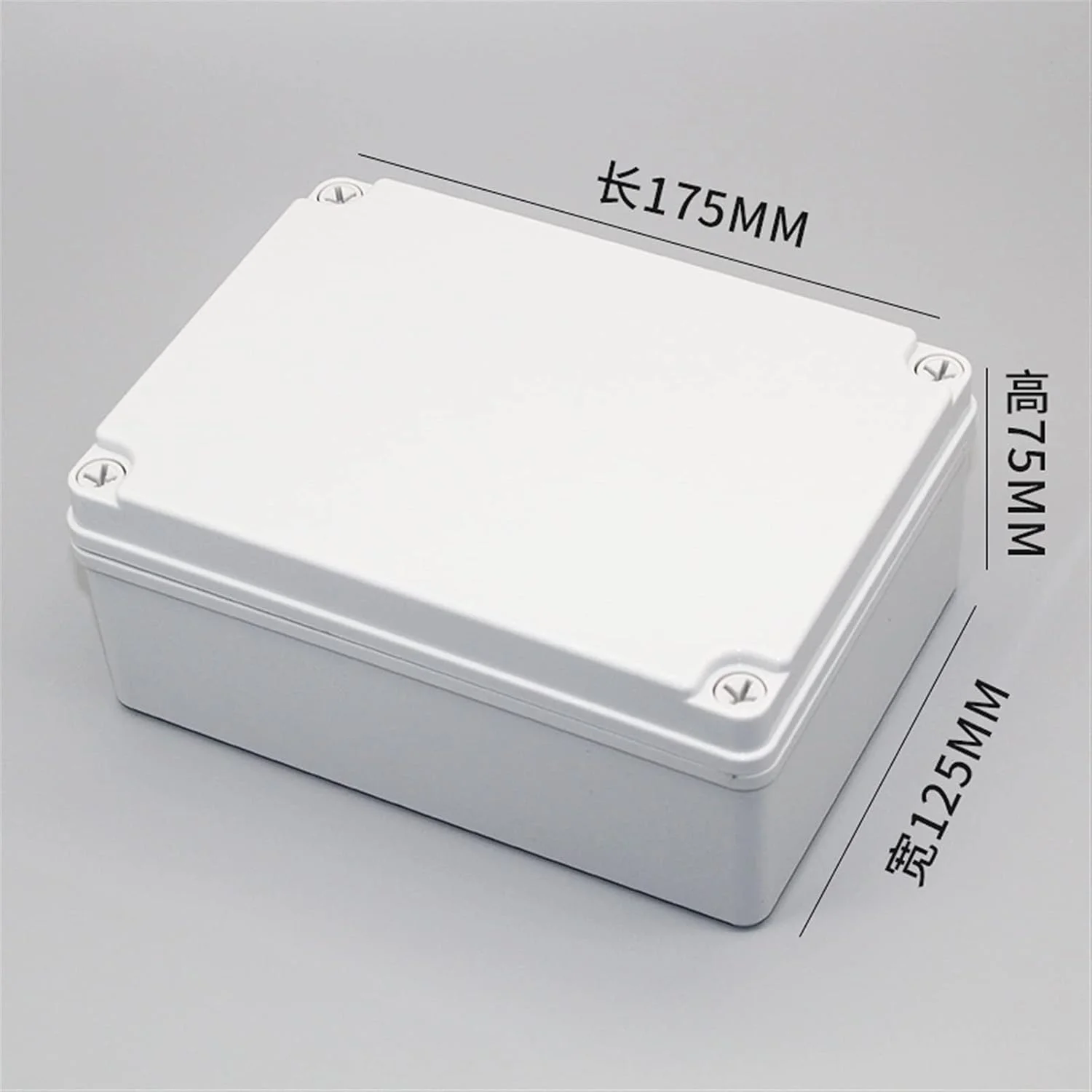 جعبه اتصال بیرونی DLRSET، 1 عدد جعبه اتصال ضد آب ABS جعبه ابزار الکترونیکی پروژه الکتریکی بیرونی IP67 جعبه پروژه محفظه های پلاستیکی (رنگ: 175x125x75mm)