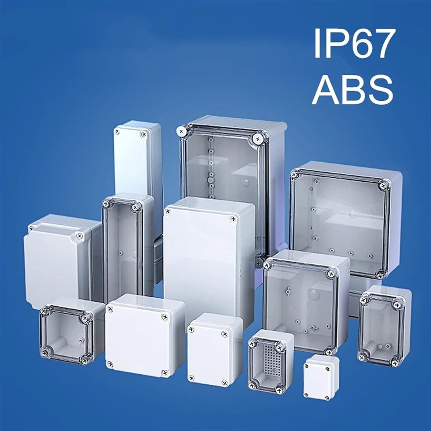 جعبه اتصال بیرونی DLRSET، 1 عدد جعبه اتصال ضد آب ABS جعبه ابزار الکترونیکی پروژه الکتریکی بیرونی IP67 جعبه پروژه محفظه های پلاستیکی (رنگ: 175x125x75mm)