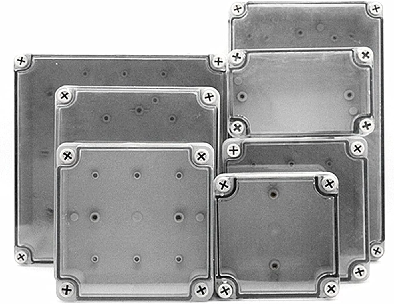 جعبه تقسیم بیرونی، 1 عدد جعبه تقسیم ضد آب IP67 با پوشش شفاف، جعبه ابزار الکتریکی DIY، محفظه پلاستیکی ABS، جعبه ابزار بیرونی برای PCB (رنگ: 125x125x75mm)