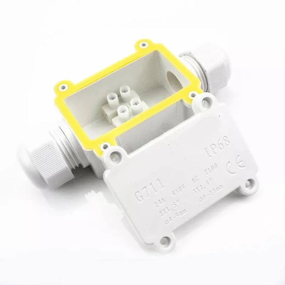 جعبه اتصال ضد آب IP68 یک عددی، جعبه اتصال برقی 2 طرفه برای فضای باز، محدوده سیم 4-9 میلی متر و 9-15 میلی متر (سفید) جعبه اتصال ضد آب IP68 یک عددی، جعبه اتصال برقی 2 طرفه برای فضای باز، محدوده سیم 4-9 میلی متر و 9-15 میلی متر (سفید)