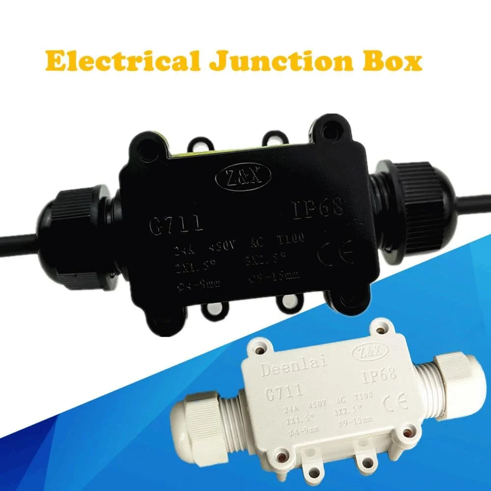 جعبه اتصال ضد آب IP68 یک عددی، جعبه اتصال برقی 2 طرفه برای فضای باز، محدوده سیم 4-9 میلی متر و 9-15 میلی متر (سفید) جعبه اتصال ضد آب IP68 یک عددی، جعبه اتصال برقی 2 طرفه برای فضای باز، محدوده سیم 4-9 میلی متر و 9-15 میلی متر (سفید)