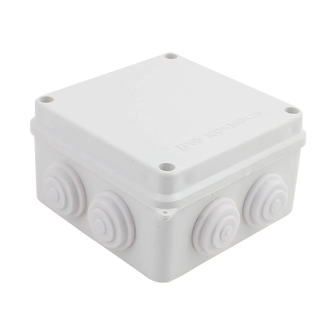 جعبه تقسیم الکترونیکی ضد آب ABS IP65 Aexit خاکستری (انتقال) برای ترمینال، سایز 100x100x70 میلی متر