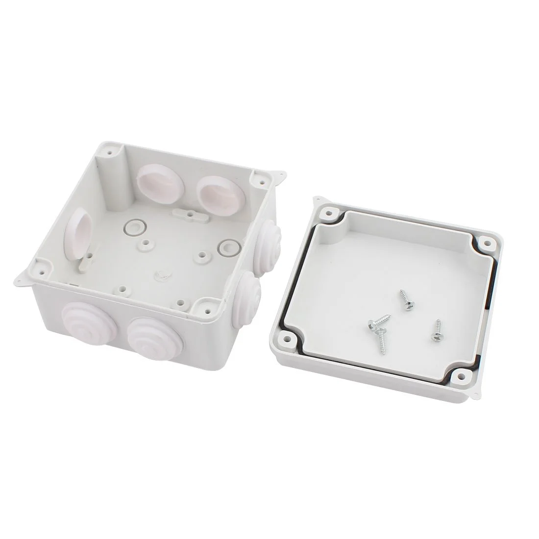 جعبه تقسیم الکترونیکی ضد آب ABS IP65 Aexit خاکستری (انتقال) برای ترمینال، سایز 100x100x70 میلی متر