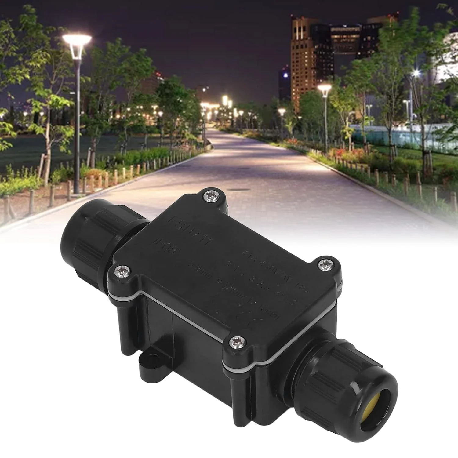 جعبه تقسیم ضد آب IP68، اتصال دهنده الکتریکی 3 طرفه در فضای باز، جنس PC برای نصب سیم کشی برق، تعمیر سیم کشی، توسعه چراغ های LED، چراغ های خیابانی