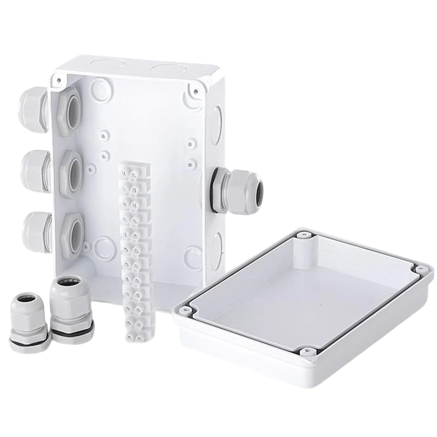 جعبه اتصال بیرونی | جعبه اتصال الکتریکی ضد آب بیرونی - پوشش لولایی مهر و موم شده برای برقکاران دوربین های امنیتی روشنایی حیاط خلوت دروازه استخر دیوار عرشه داخلی باغ